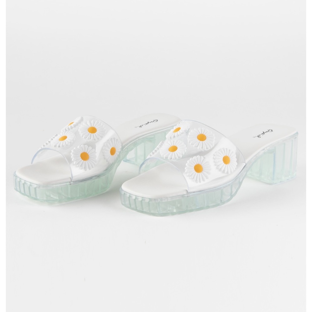 Daisy clear slip on sandals mules - Picture 3 of 5
